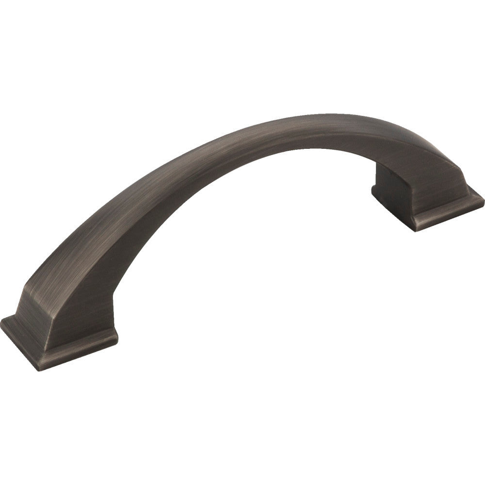 Jeffrey Alexander 944-96BNBDL: 96mm cc Roman Arch Cabinet Pull - Brushed Pewter