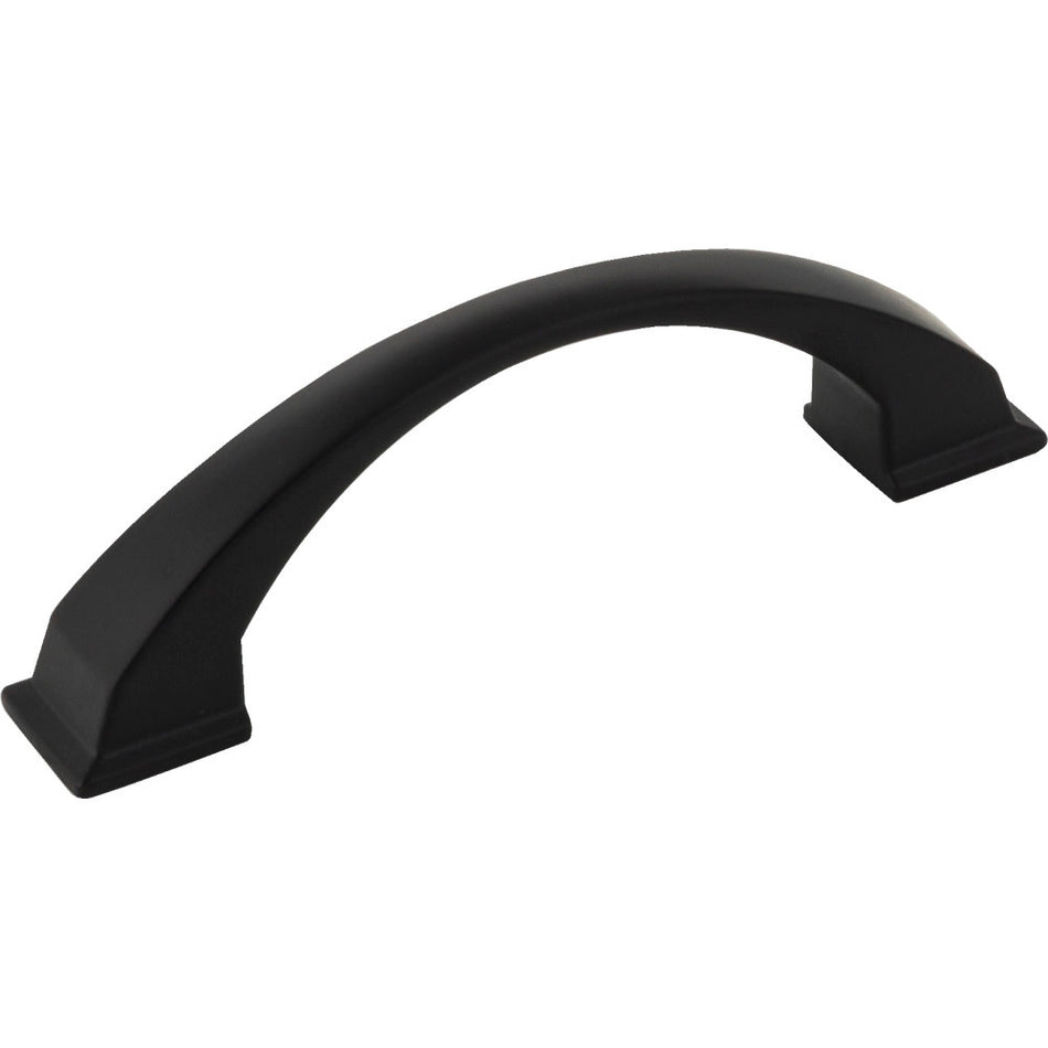 Jeffrey Alexander 944-96MB: 96mm cc Roman Arch Cabinet Pull - Matte Black