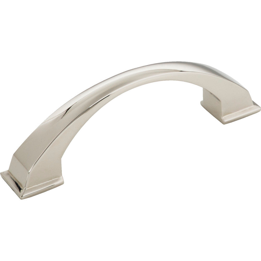 Jeffrey Alexander 944-96NI: 96mm cc Roman Arch Cabinet Pull - Polished Nickel