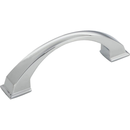 Jeffrey Alexander 944-96PC: 96mm cc Roman Arch Cabinet Pull - Polished Chrome