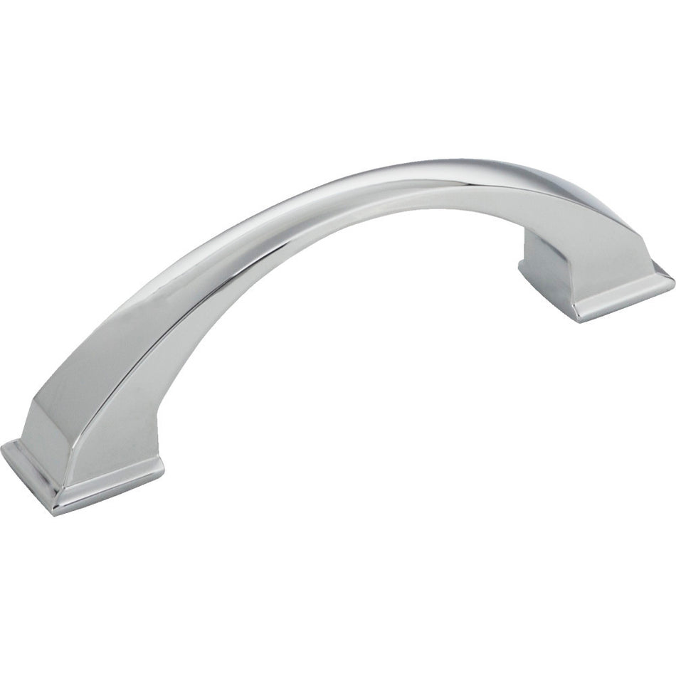 Jeffrey Alexander 944-96PC: 96mm cc Roman Arch Cabinet Pull - Polished Chrome