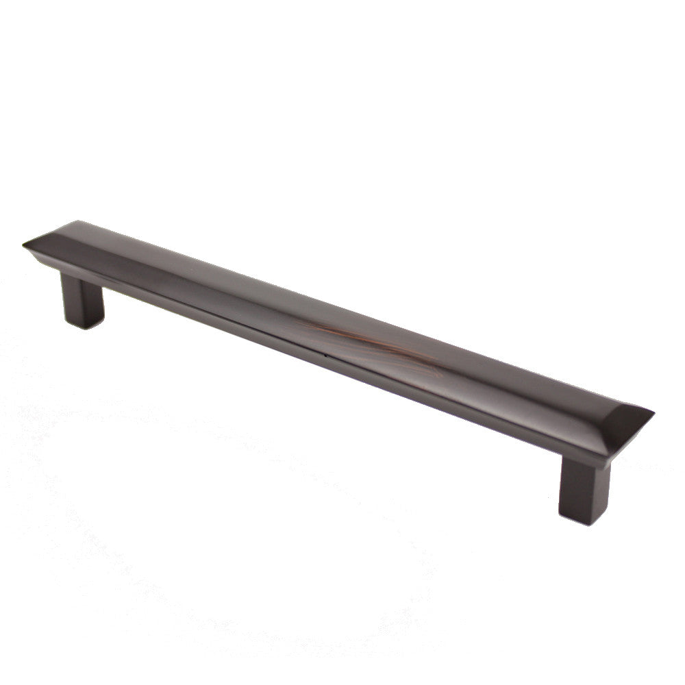 Rusticware 947ORB: 6" cc Beveled Cabinet Pull - Oil Rubbed Bronze