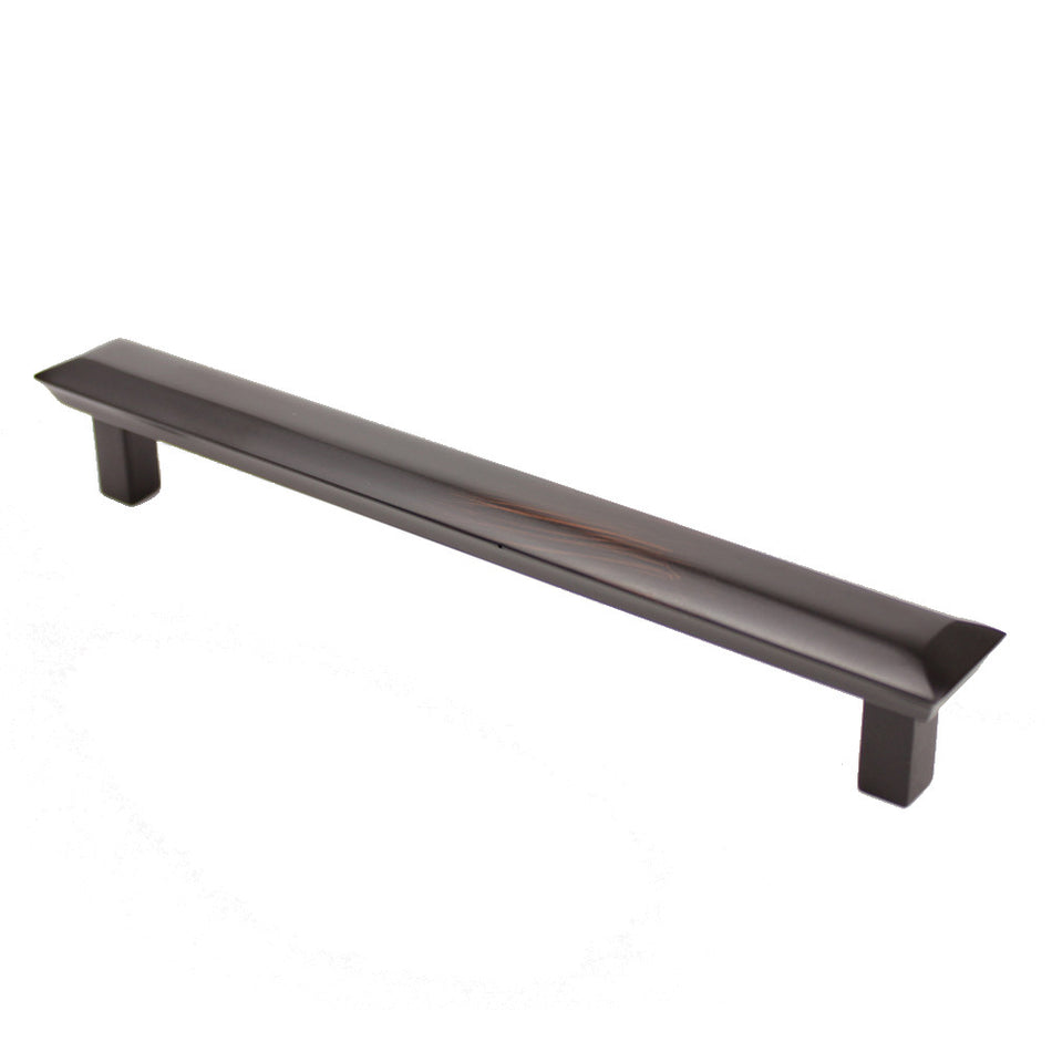 Rusticware 947ORB: 6" cc Beveled Cabinet Pull - Oil Rubbed Bronze