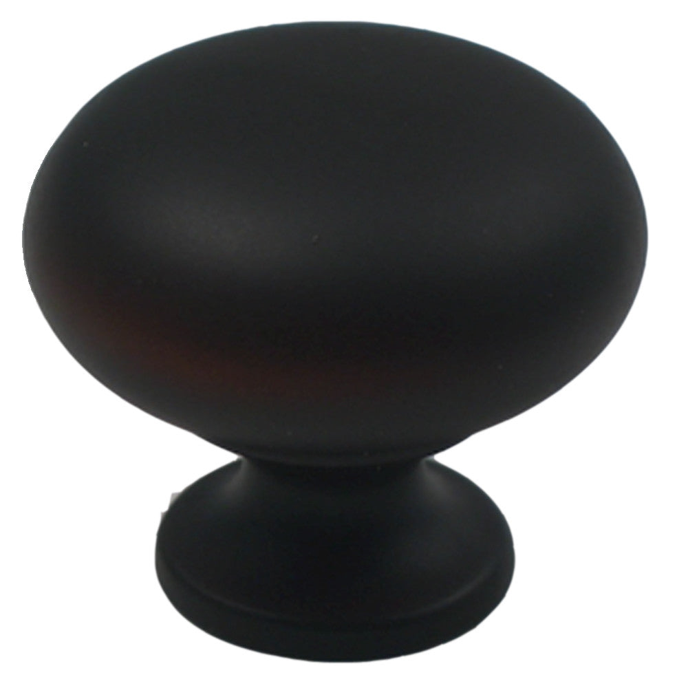 Rusticware 950BLK:1-1/4" Mushroom Cabinet Knob - Black