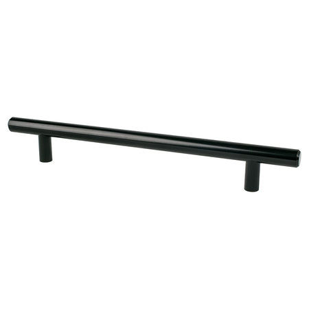 Berenson 9521-2055: 160mm cc Transitional Advantage Two Round Bar Cabinet Pull - Black