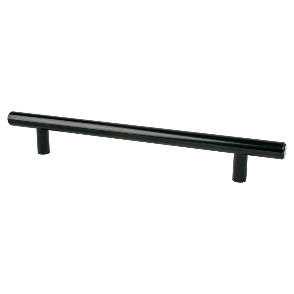Berenson 9521-2055: 160mm cc Transitional Advantage Two Round Bar Cabinet Pull - Black
