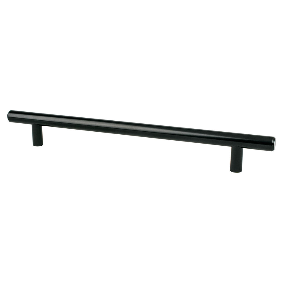 Berenson 9522-2055: 192mm cc Transitional Advantage Two Round Bar Cabinet Pull - Black