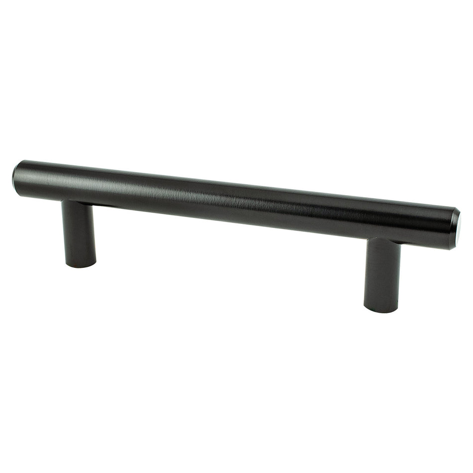 Berenson 9545-2055: 96mm cc Transitional Advantage Two Round Bar Cabinet Pull - Black