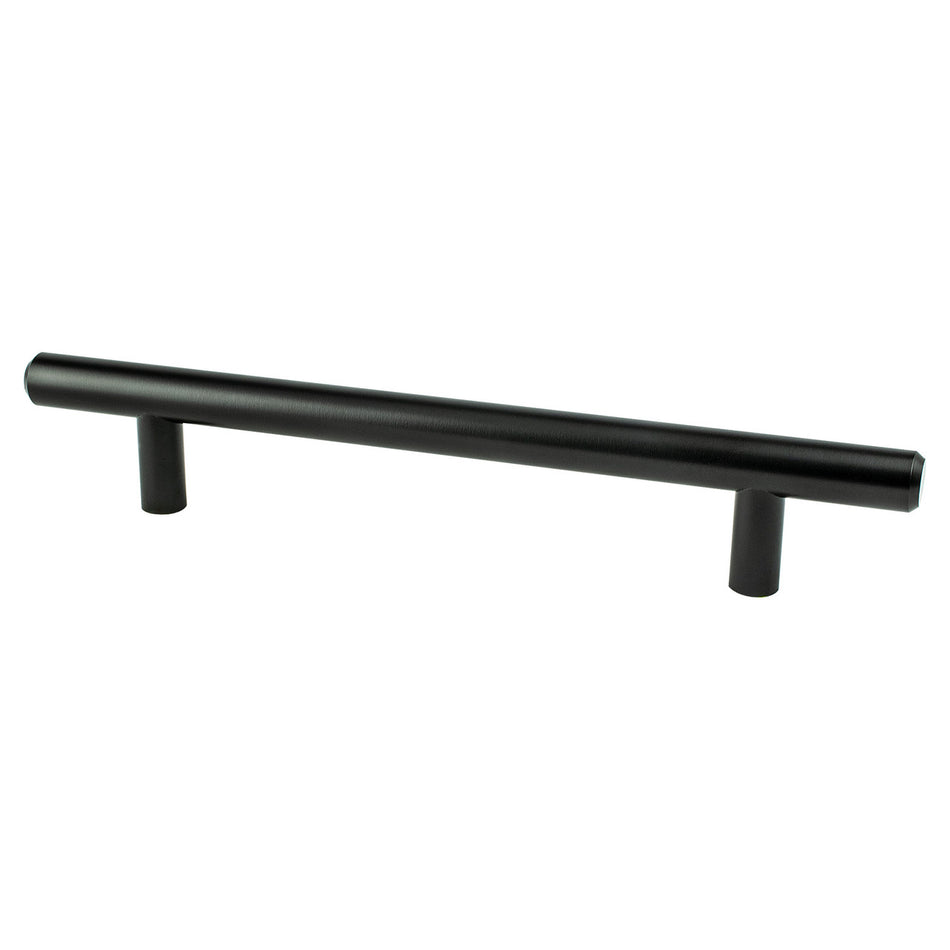 Berenson 9546-2055: 128mm cc Transitional Advantage Two Round Bar Cabinet Pull - Black