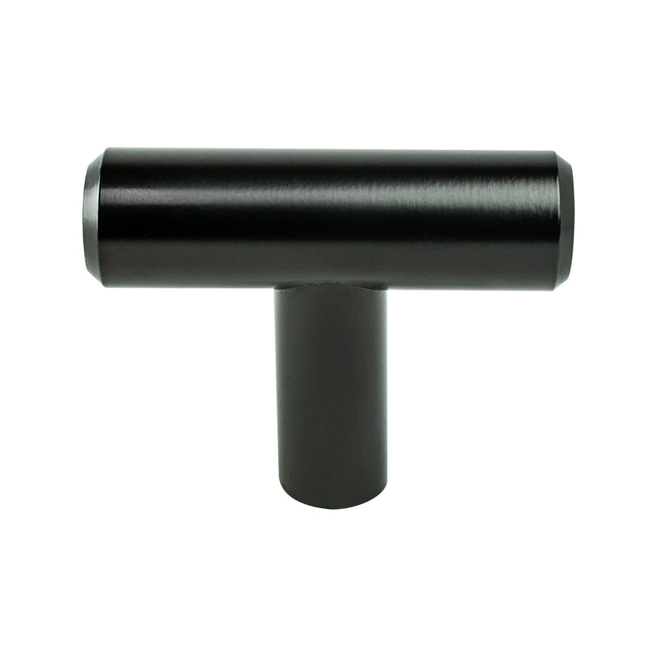 Berenson 9547-2055: 1-9/16" Transitional Advantage Two T-Bar Cabinet Knob - Black