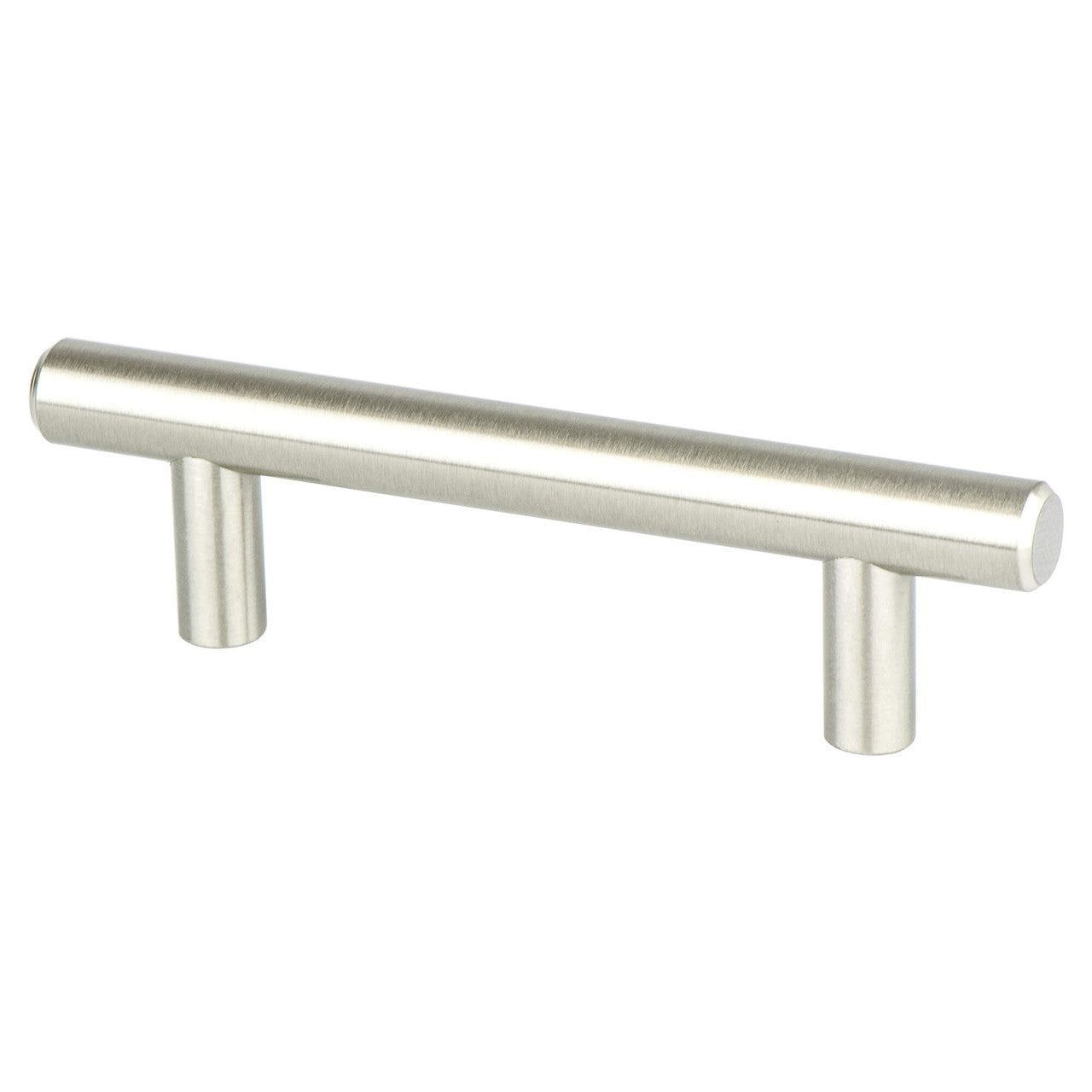 Berenson 9557-2BPN: 3" cc Transitional Advantage Two Round Bar Cabinet Pull - Brushed Nickel