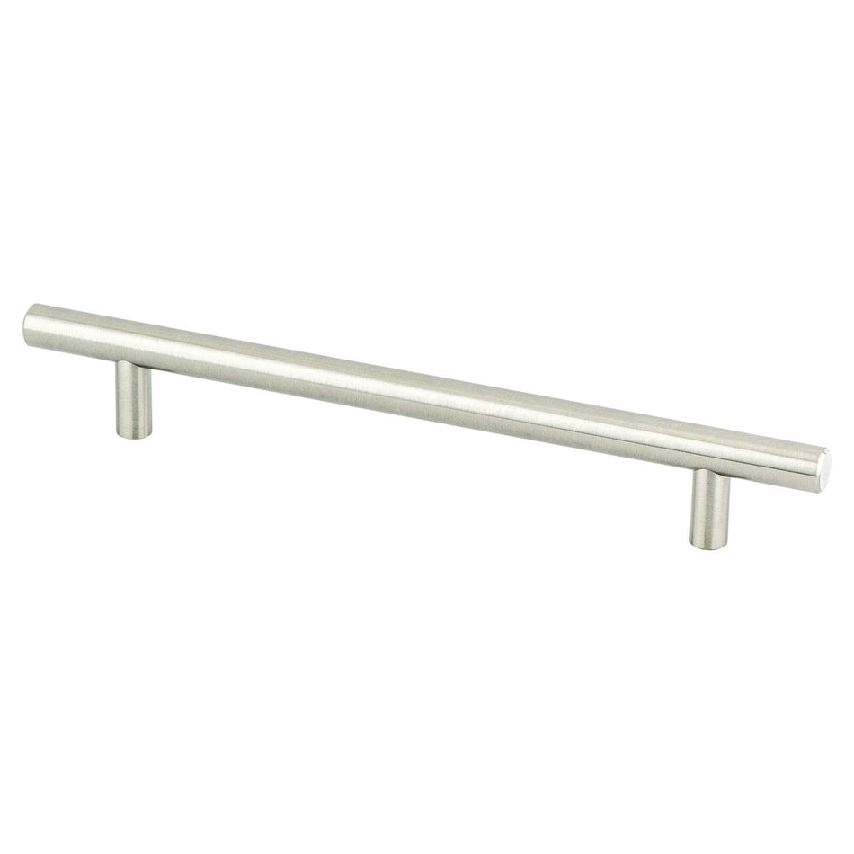 Berenson 9559-2BPN: 160mm cc Transitional Advantage Two Round Bar Cabinet Pull - Brushed Nickel