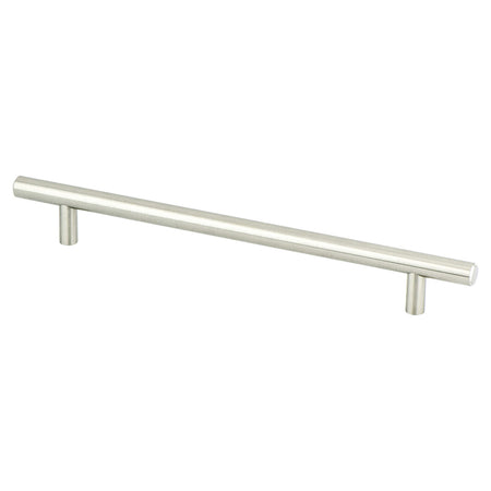 Berenson 9561-2BPN: 192mm cc Transitional Advantage Two Round Bar Cabinet Pull - Brushed Nickel