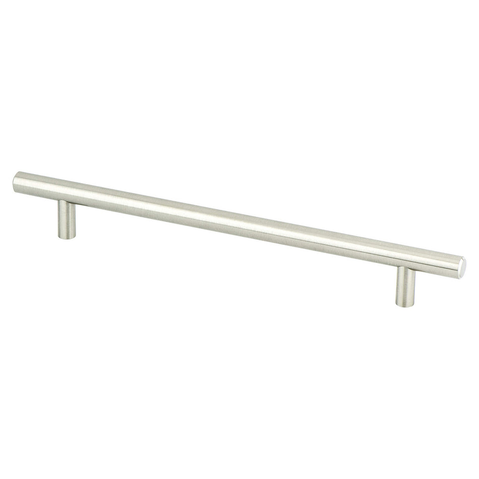 Berenson 9561-2BPN: 192mm cc Transitional Advantage Two Round Bar Cabinet Pull - Brushed Nickel