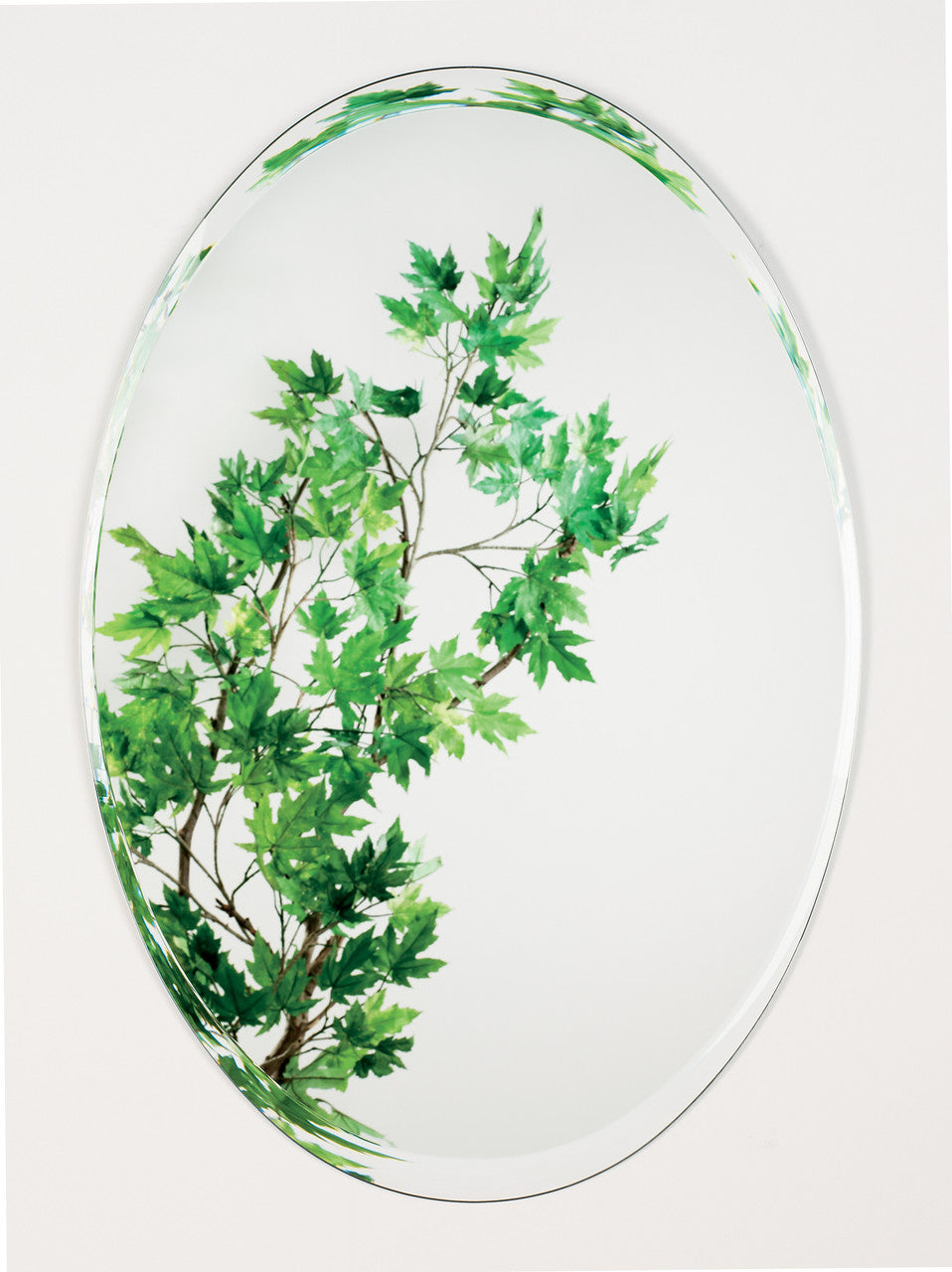Alno 9564-302: 24" x 36" Oval Mirror w/Leaf Pattern Graphic