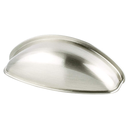 Berenson 9710-1BPN: 64mm cc Euro Moderno Cup Cabinet Pull - Brushed Nickel