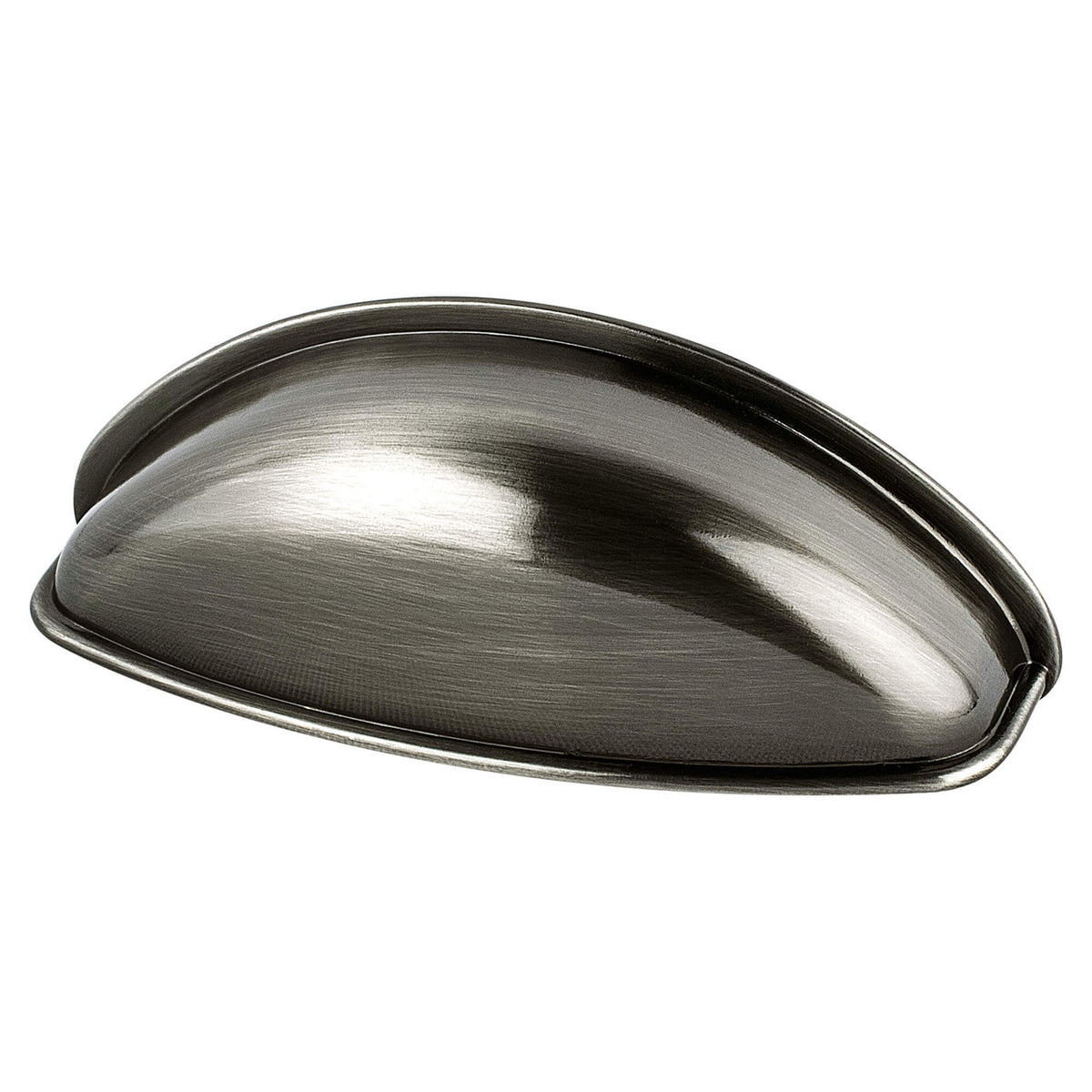 Berenson 9712-1BBN: 64mm cc Euro Moderno Cup Cabinet Pull - Brushed Black Nickel