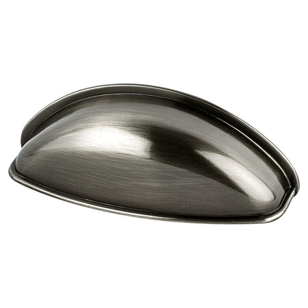 Berenson 9712-1BBN: 64mm cc Euro Moderno Cup Cabinet Pull - Brushed Black Nickel