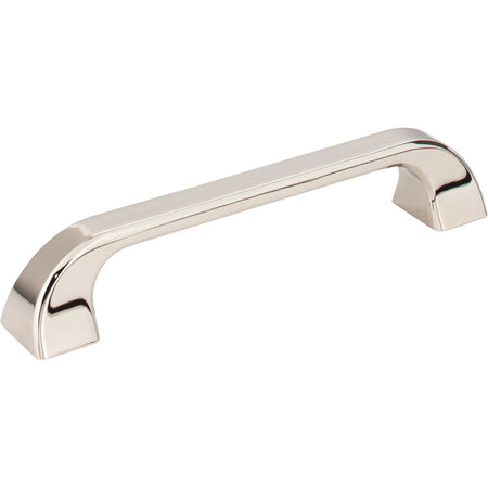 Jeffrey Alexander 972-128NI: 128mm cc Marlo D-Handle Cabinet Pull - Polished Nickel
