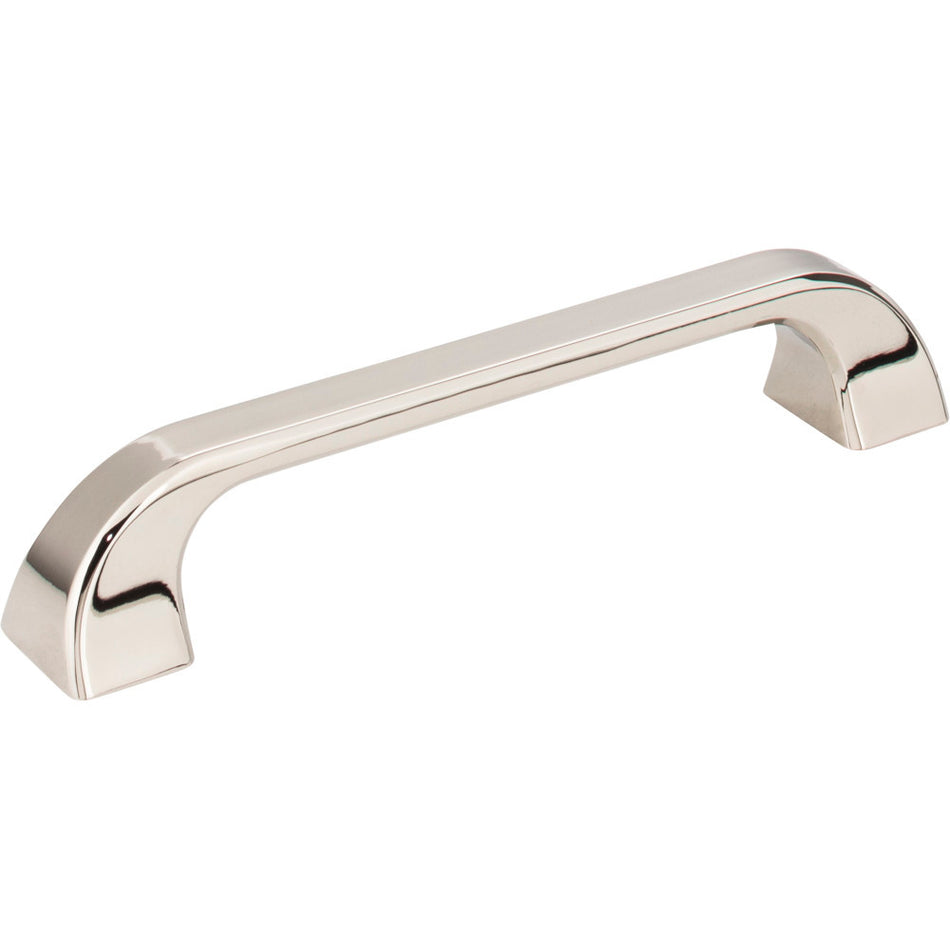 Jeffrey Alexander 972-128NI: 128mm cc Marlo D-Handle Cabinet Pull - Polished Nickel