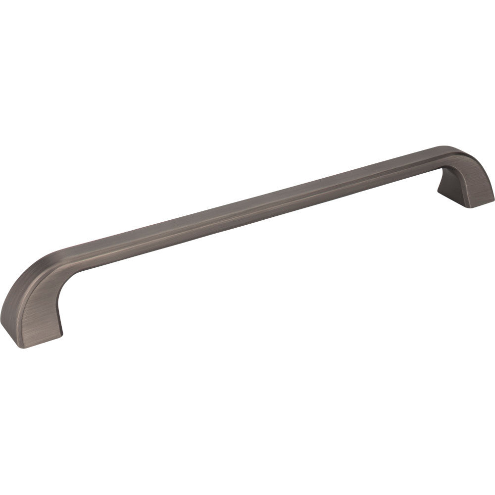 Jeffrey Alexander 972-12BNBDL: 12" cc Marlo D-Handle Appliance Pull - Brushed Pewter