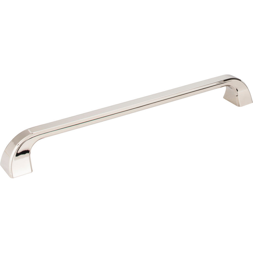 Jeffrey Alexander 972-12NI: 12" cc Marlo D-Handle Appliance Pull - Polished Nickel