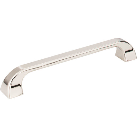 Jeffrey Alexander 972-160NI: 160mm cc Marlo D-Handle Cabinet Pull - Polished Nickel