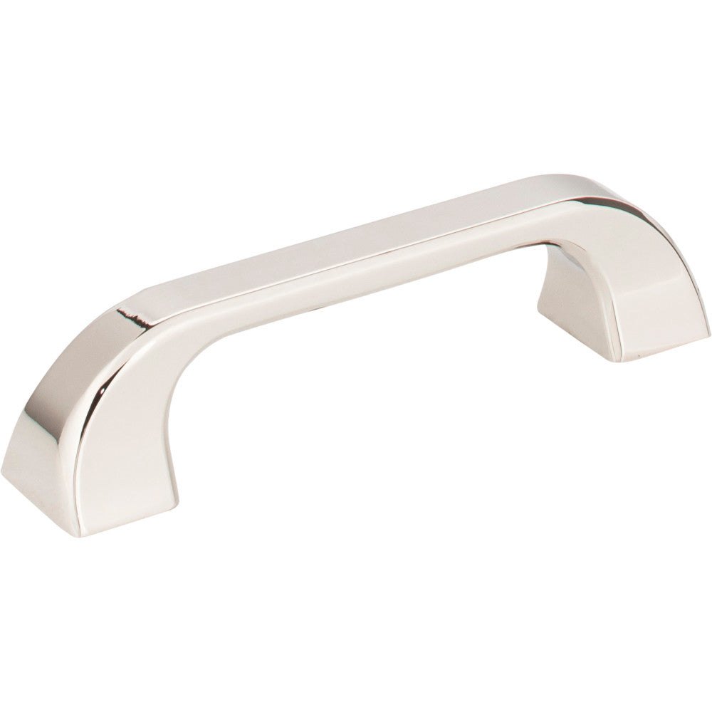 Jeffrey Alexander 972-96NI: 96mm cc Marlo D-Handle Cabinet Pull - Polished Nickel