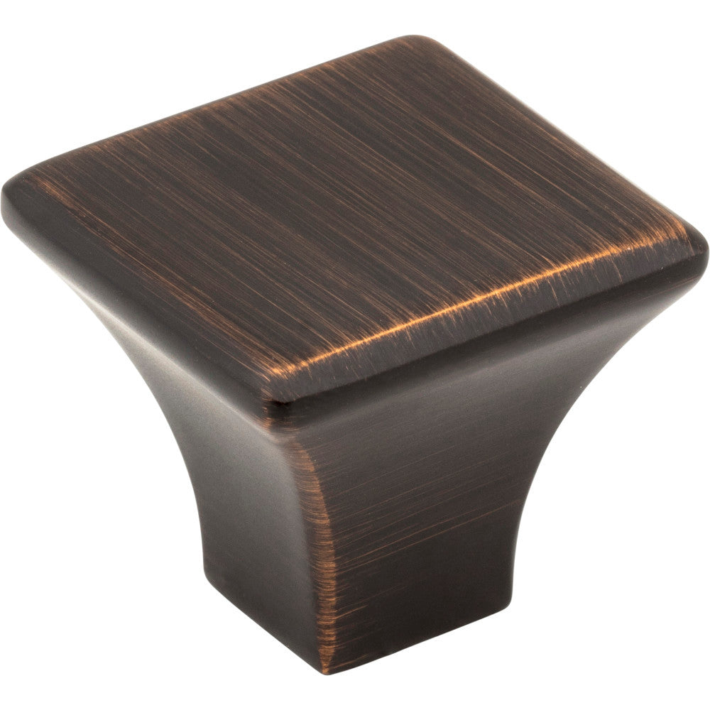 Jeffrey Alexander 972DBAC: 1-1/8" Marlo Square Cabinet Knob - Brushed Oil Rubbed Bronze