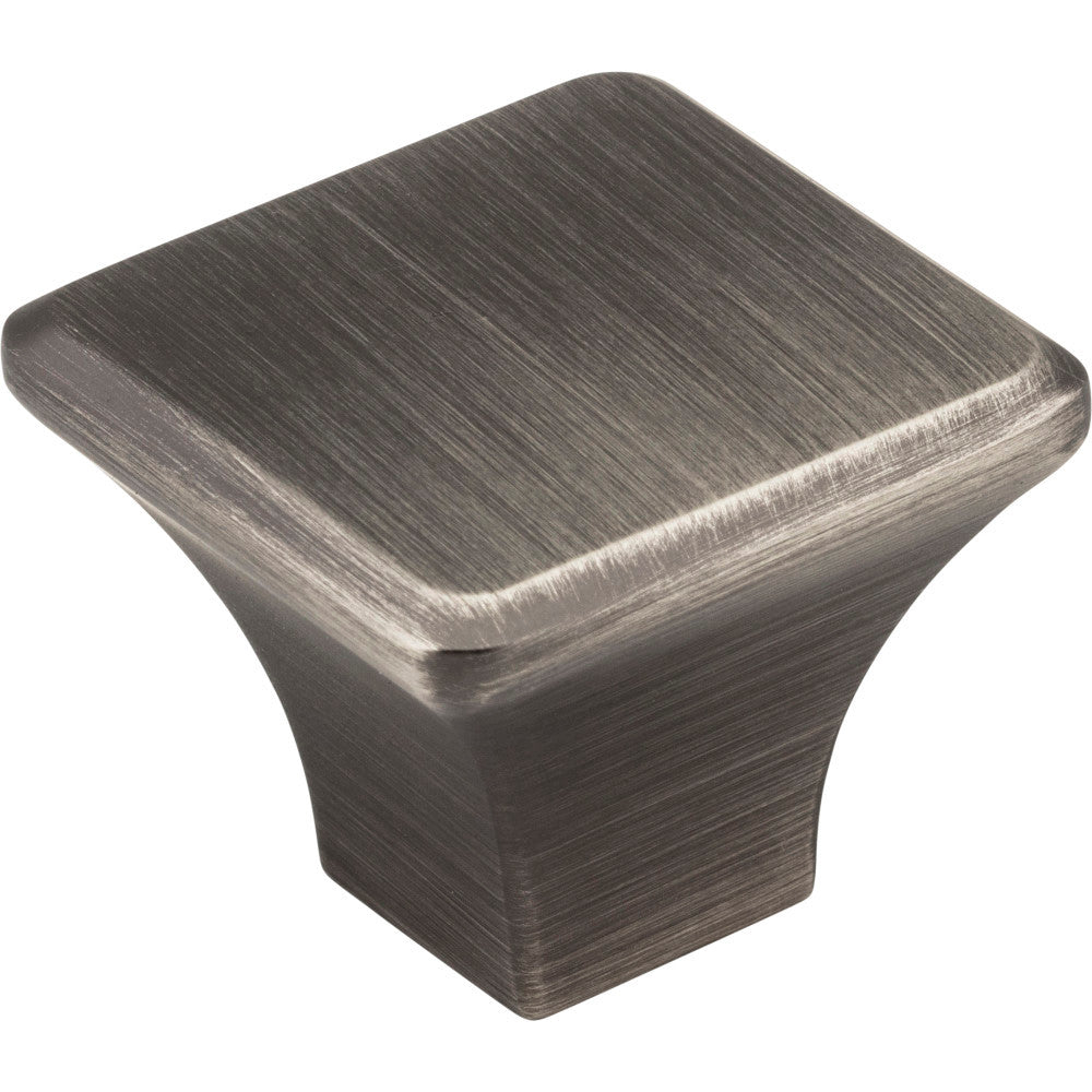 Jeffrey Alexander 972L-BNBDL: 1-1/4" Marlo Square Cabinet Knob - Brushed Pewter