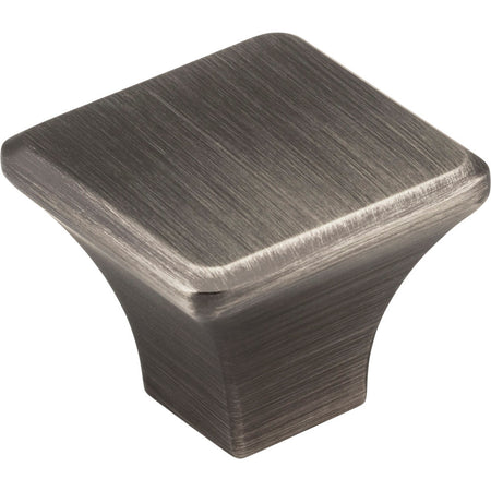 Jeffrey Alexander 972L-BNBDL: 1-1/4" Marlo Square Cabinet Knob - Brushed Pewter