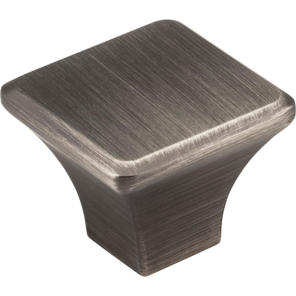 Jeffrey Alexander 972L-BNBDL: 1-1/4" Marlo Square Cabinet Knob - Brushed Pewter
