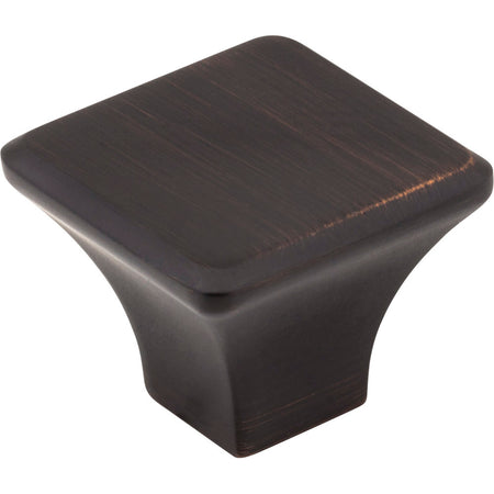 Jeffrey Alexander 972L-DBAC: 1-1/4" Marlo Square Cabinet Knob - Brushed Oil Rubbed Bronze