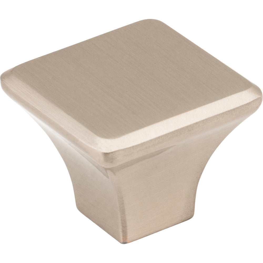 Jeffrey Alexander 972L-SN: 1-1/4" Marlo Square Cabinet Knob - Satin Nickel