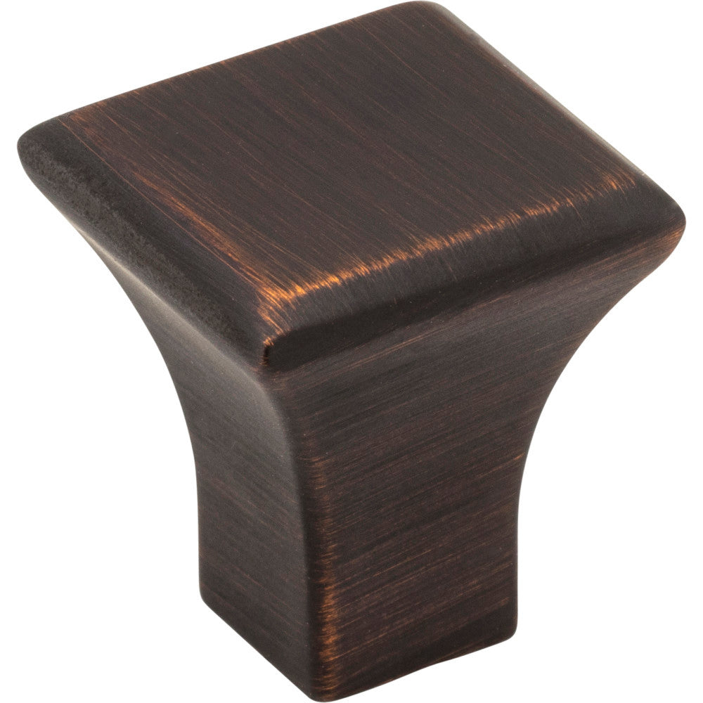 Jeffrey Alexander 972S-DBAC: 7/8" Marlo Square Cabinet Knob - Brushed Oil Rubbed Bronze