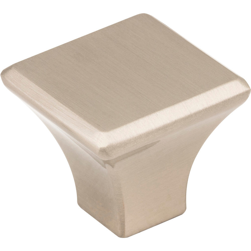 Jeffrey Alexander 972SN: 1-1/8" Marlo Square Cabinet Knob - Satin Nickel