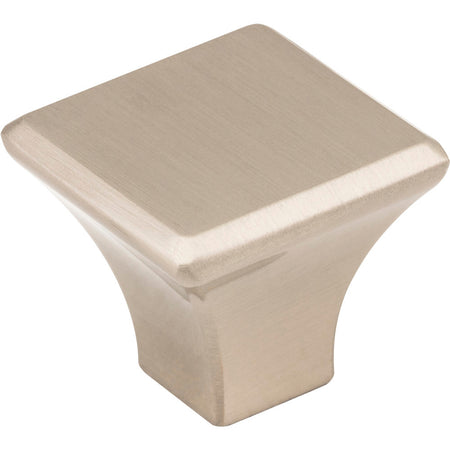 Jeffrey Alexander 972SN: 1-1/8" Marlo Square Cabinet Knob - Satin Nickel