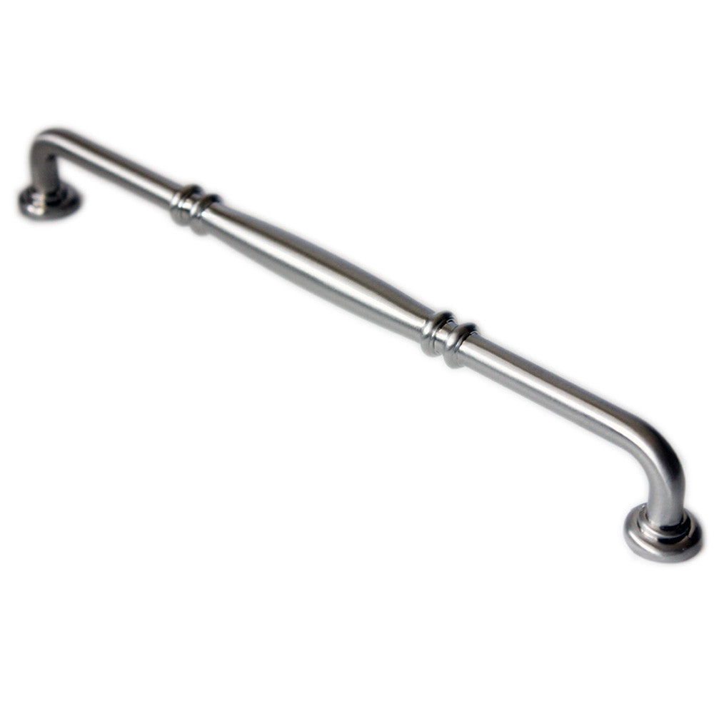 Rusticware 974SN: 8" cc D-Handle Cabinet Pull - Satin Nickel