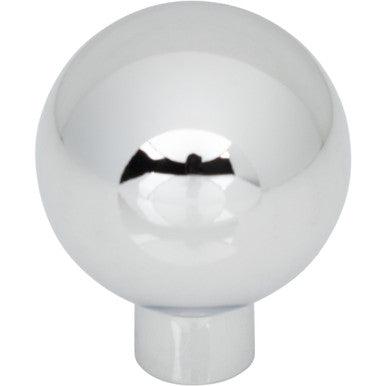 Top Knobs TK3340PC: 1-1/8" Brockwell Round Cabinet Knob - Polished Chrome
