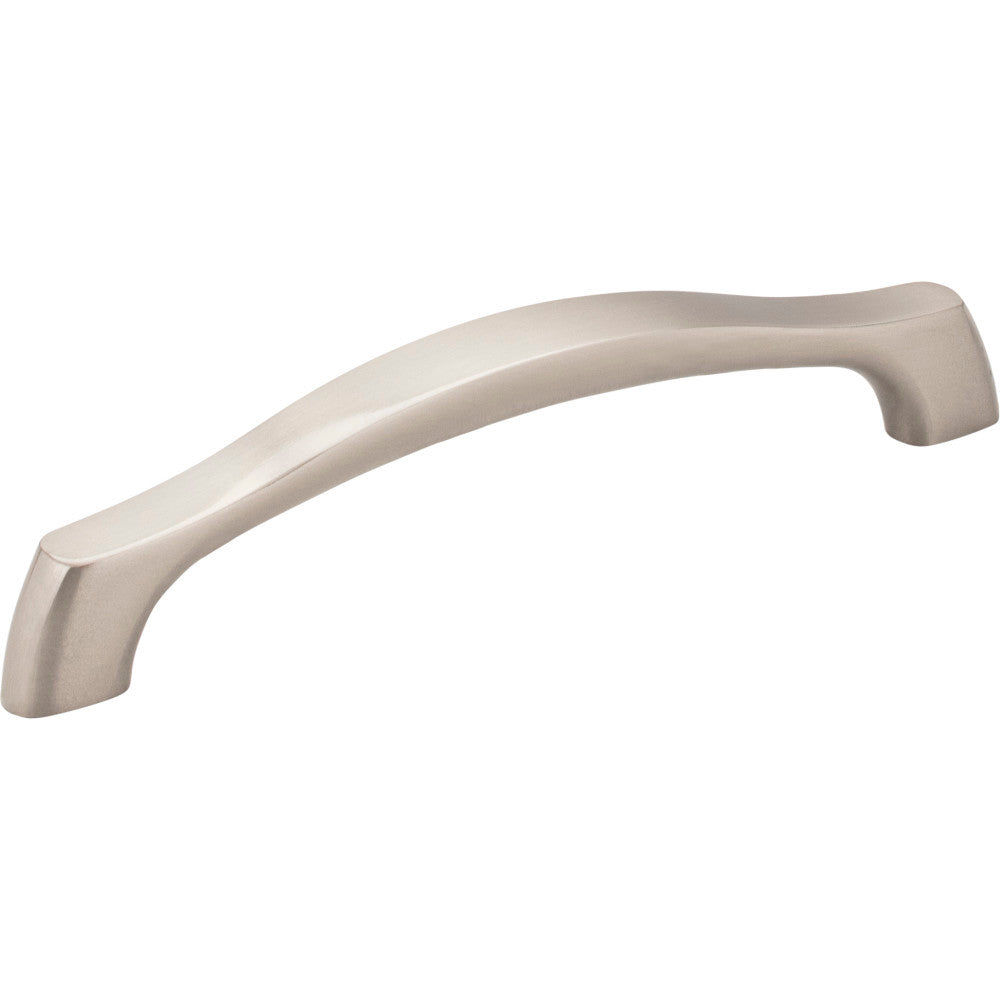 Elements 993-128SN: 128 mm cc Aiden Arch Bar Cabinet Pull - Satin Nickel