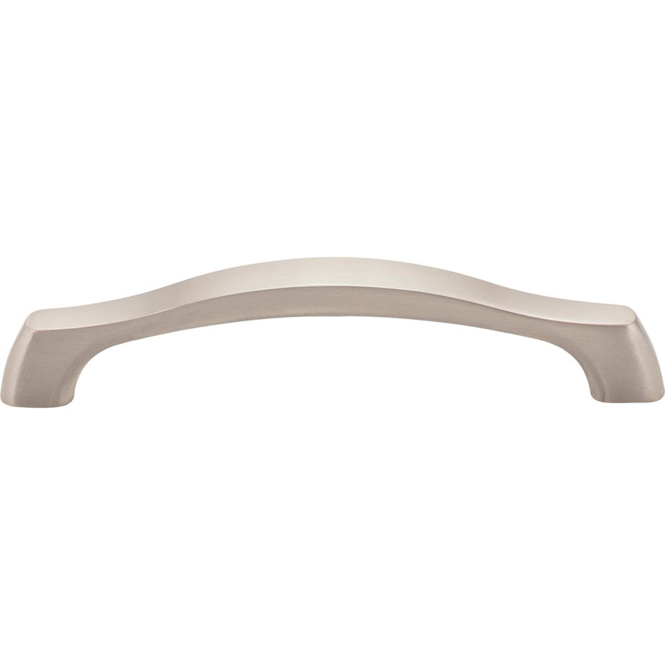 Elements 993-128SN: 128 mm cc Aiden Arch Bar Cabinet Pull - Satin Nickel
