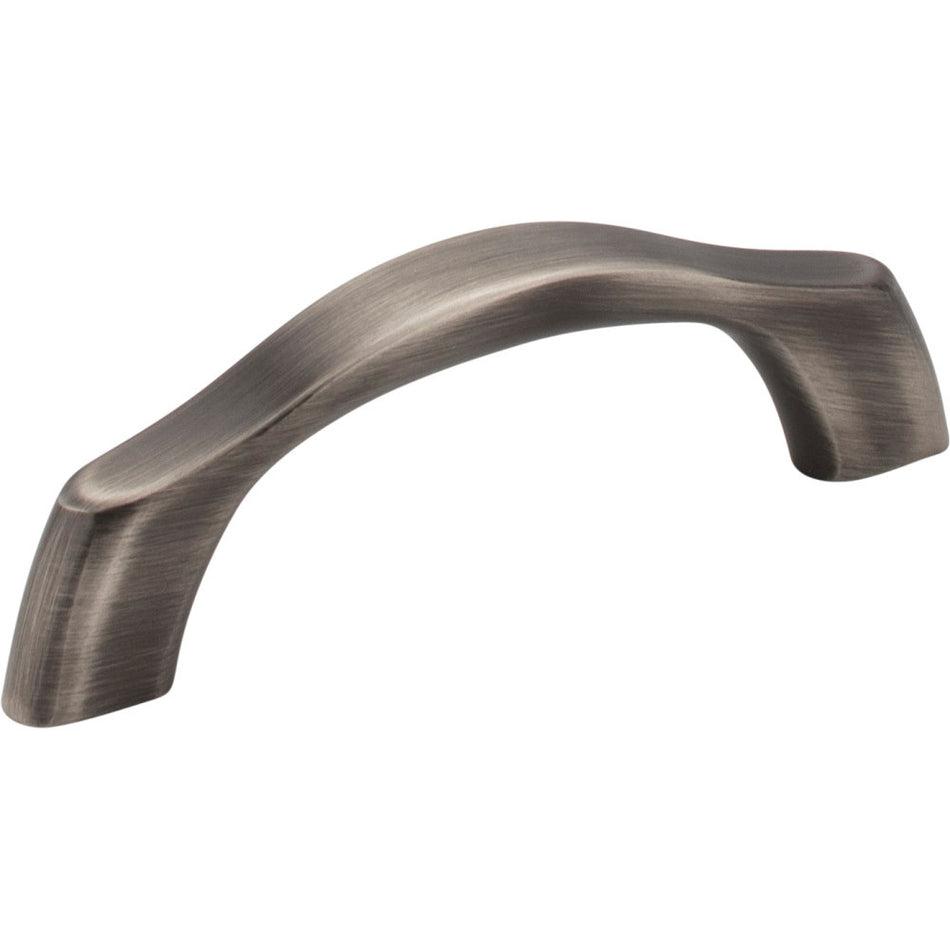 Elements 993-3BNBDL: 3" cc Aiden Arch Bar Cabinet Pull - Brushed Pewter