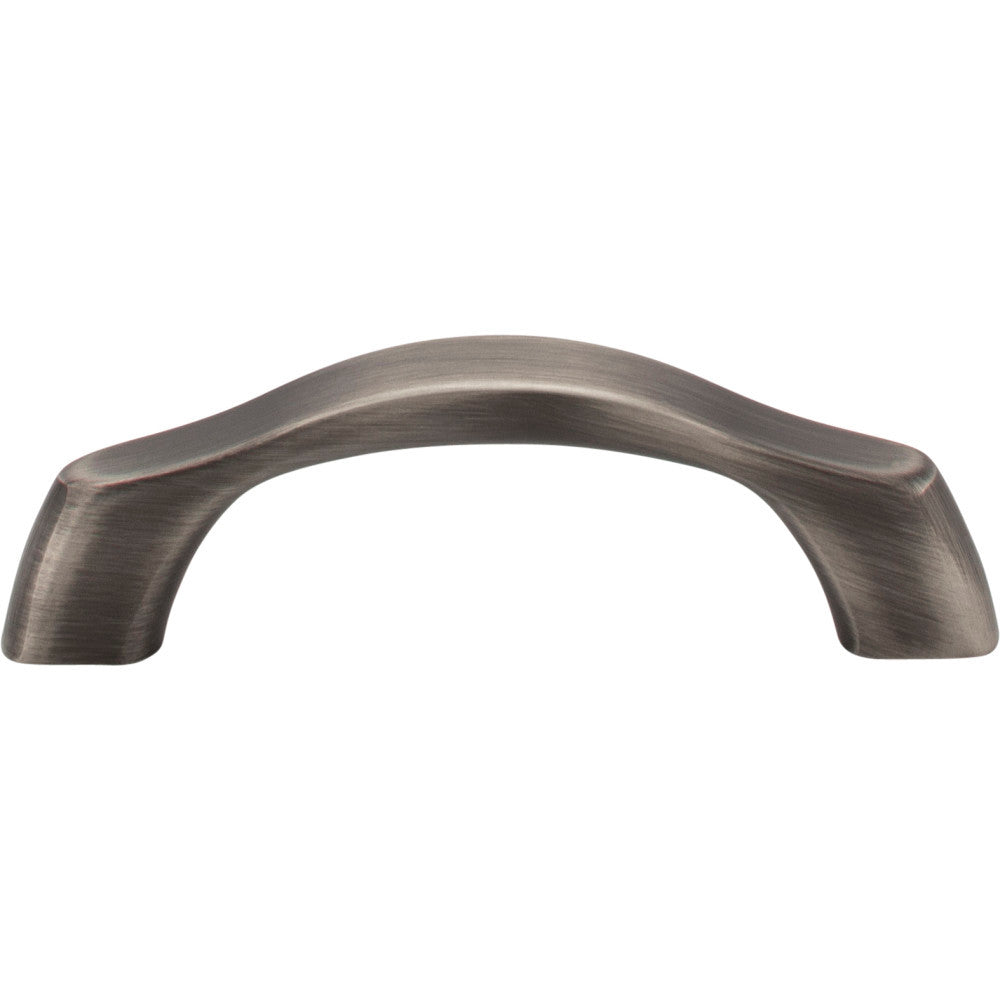 Elements 993-3BNBDL: 3" cc Aiden Arch Bar Cabinet Pull - Brushed Pewter