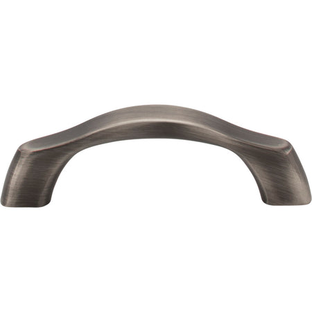 Elements 993-3BNBDL: 3" cc Aiden Arch Bar Cabinet Pull - Brushed Pewter
