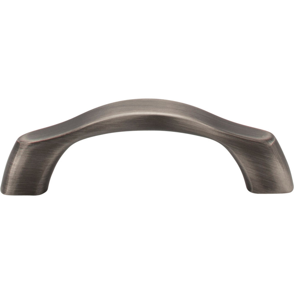 Elements 993-3BNBDL: 3" cc Aiden Arch Bar Cabinet Pull - Brushed Pewter