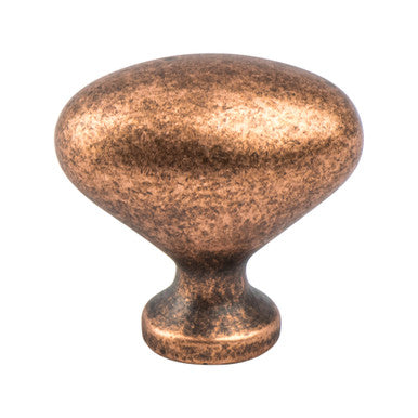 Berenson 9935-1WC: 1-5/16" American Classics Oval Cabinet Knob - Weathered Copper