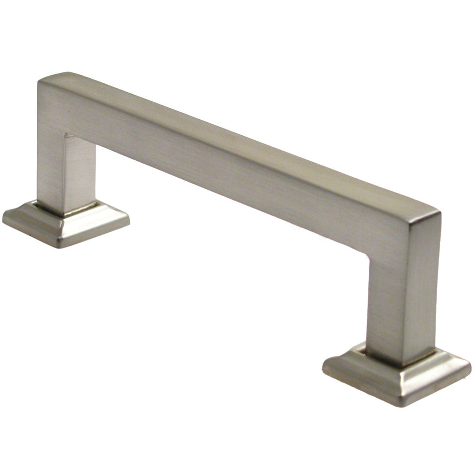 Rusticware 994SN: 4" cc Modern Square Cabinet Pull - Satin Nickel