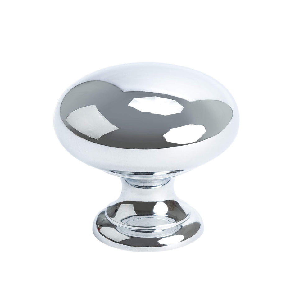 Berenson 9951-126: 1-1/4" Plymouth Round Cabinet Knob - Polished Chrome