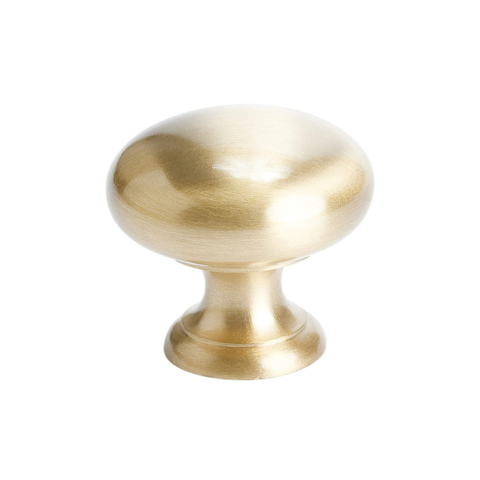 Berenson 9955-1SB: 1-1/4" Plymouth Round Cabinet Knob - Satin Brass
