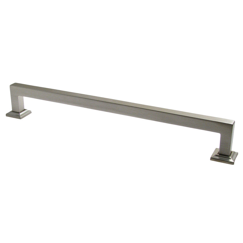 Rusticware 997SN: 9" cc Modern Square Cabinet Pull - Satin Nickel